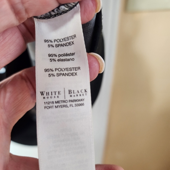 White House Black Market Tunic Top Size M Multicolor Boat Neck 3/4 Bell Sleeve - Picture 4 of 4